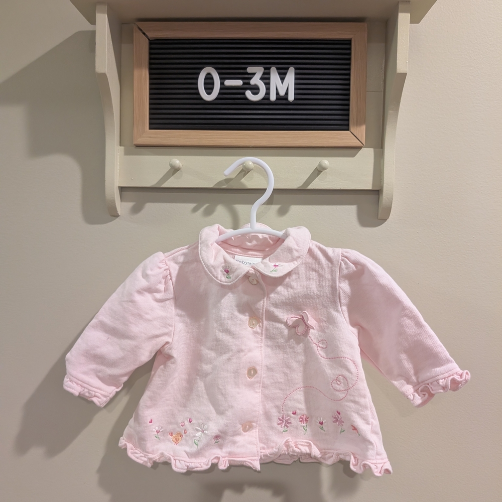 Babyworks Pink Embroidered Cardigan
